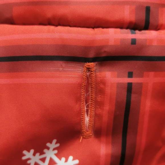 XL dog coat Red White Black Deer Fleece nylon New no tags snowflake fake fur - Picture 12 of 12
